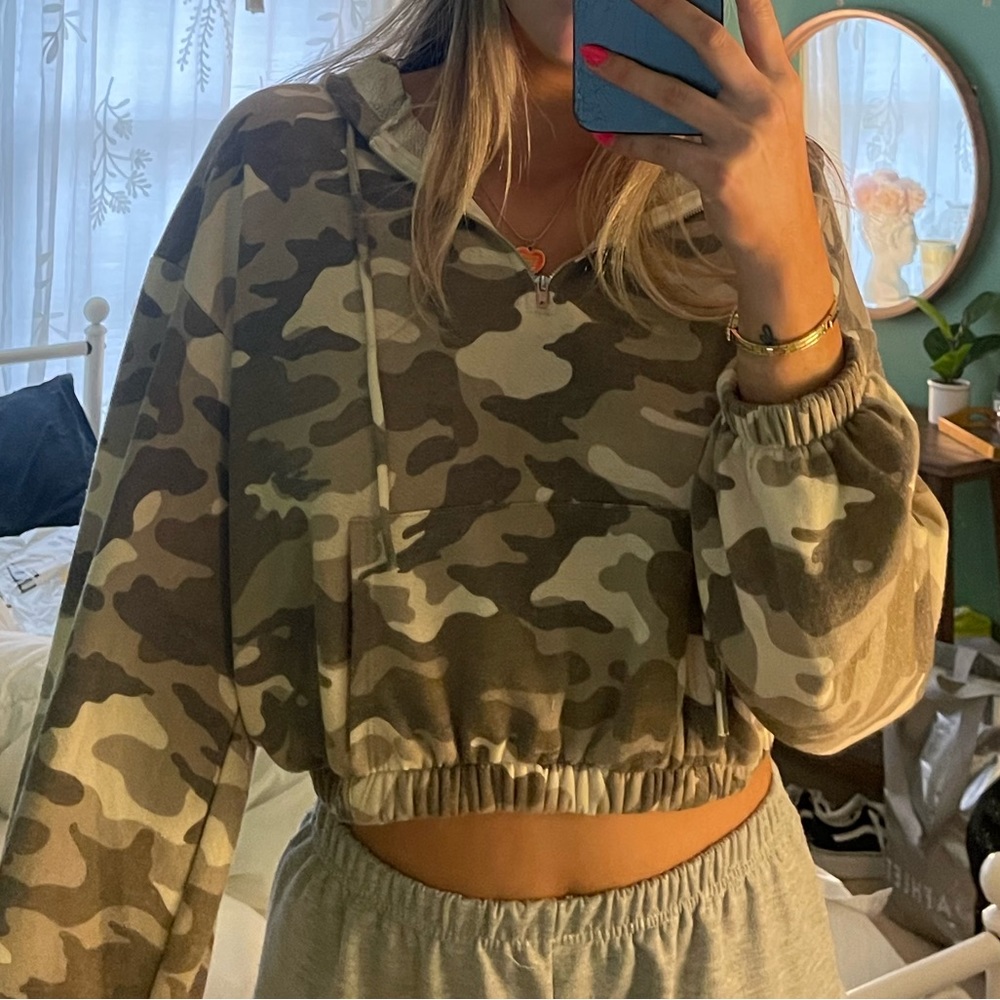 Cropped cami hoodie